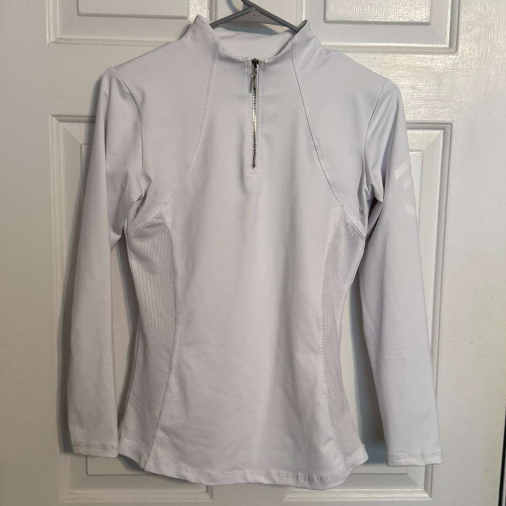 Aztec Diamond White Long Sleeve Quarter Zip